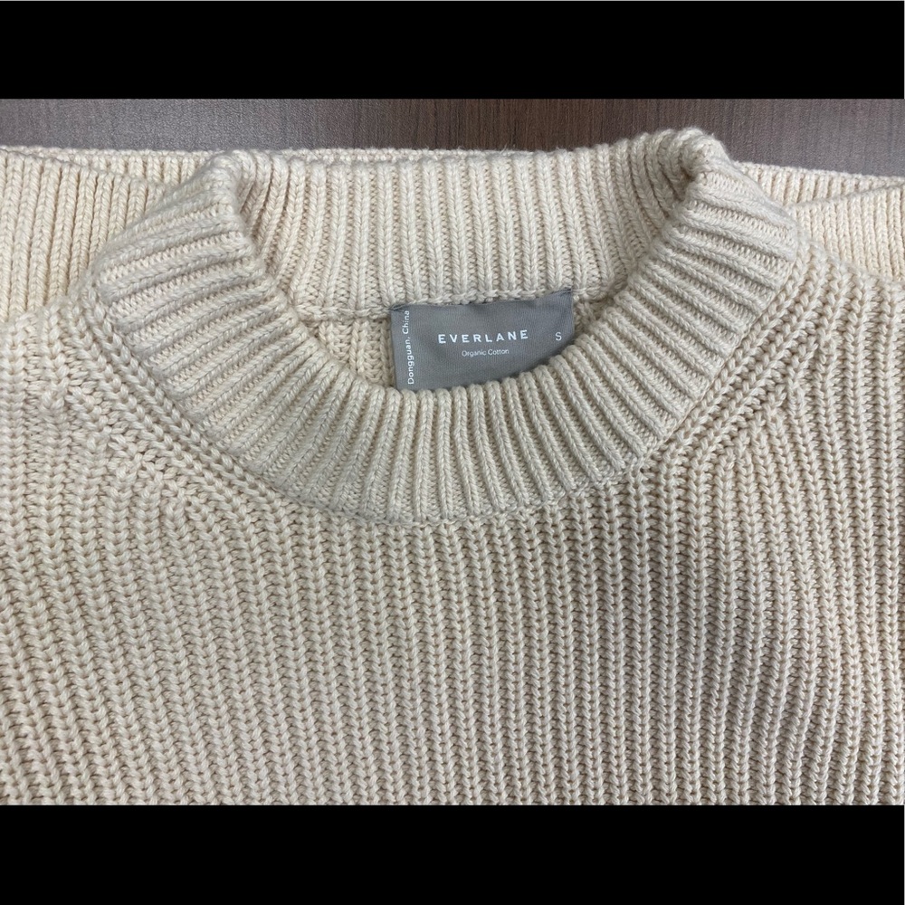 Everlane The Texture Cotton Crew in Canvas (Small)